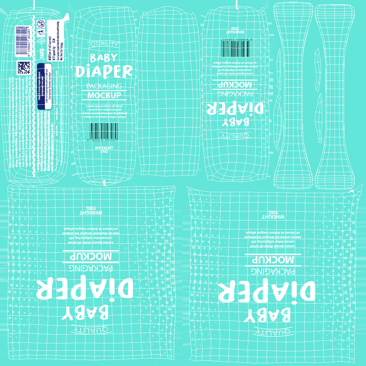 3D model Baby Diapers Package