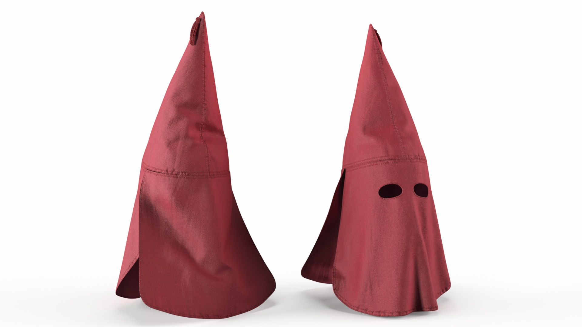 3D Red Mask Ku Klux Klan