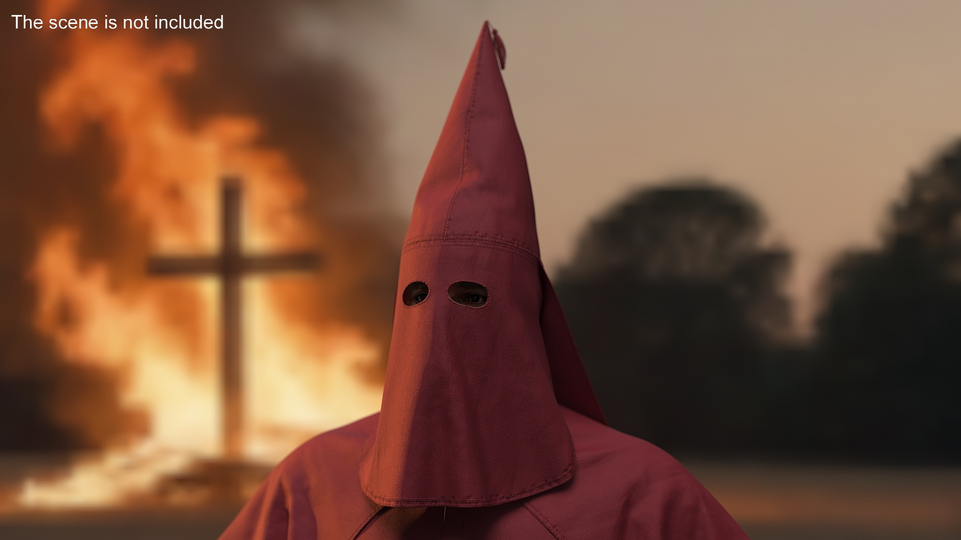 3D Red Mask Ku Klux Klan