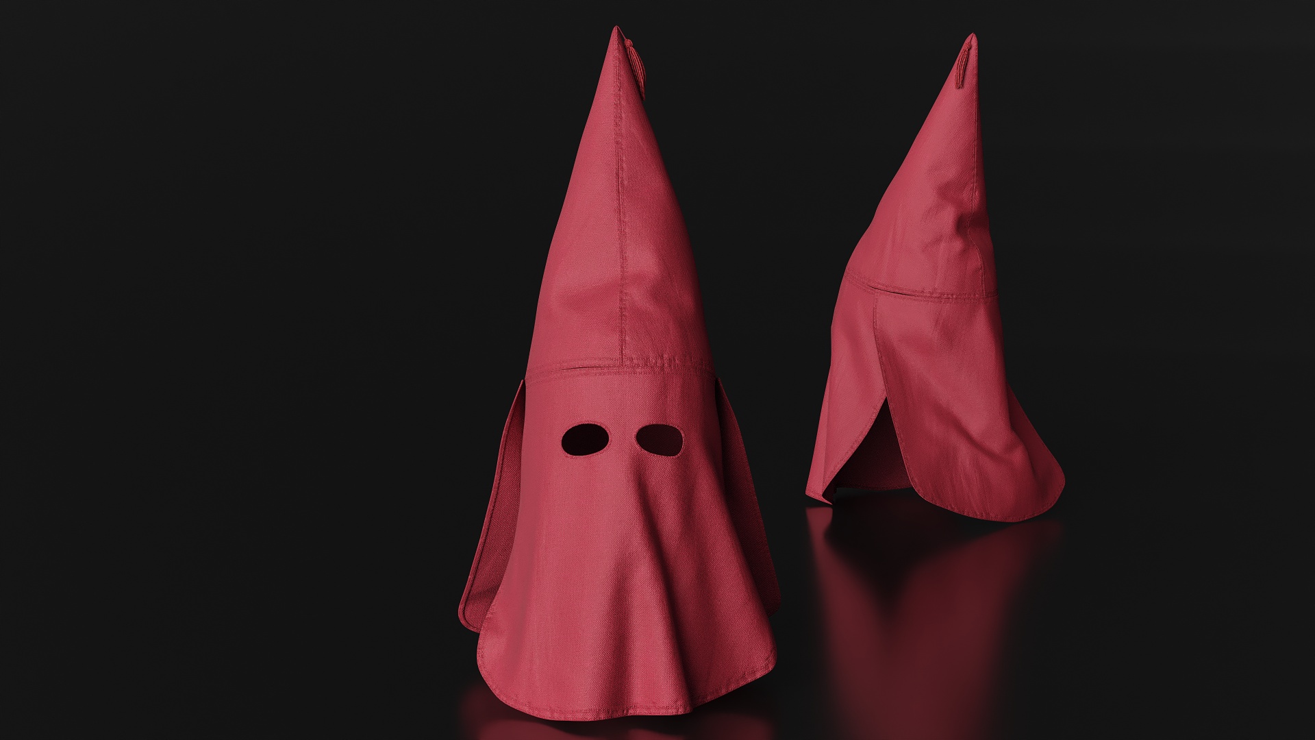 3D Red Mask Ku Klux Klan