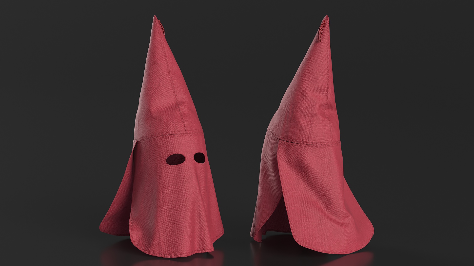 3D Red Mask Ku Klux Klan