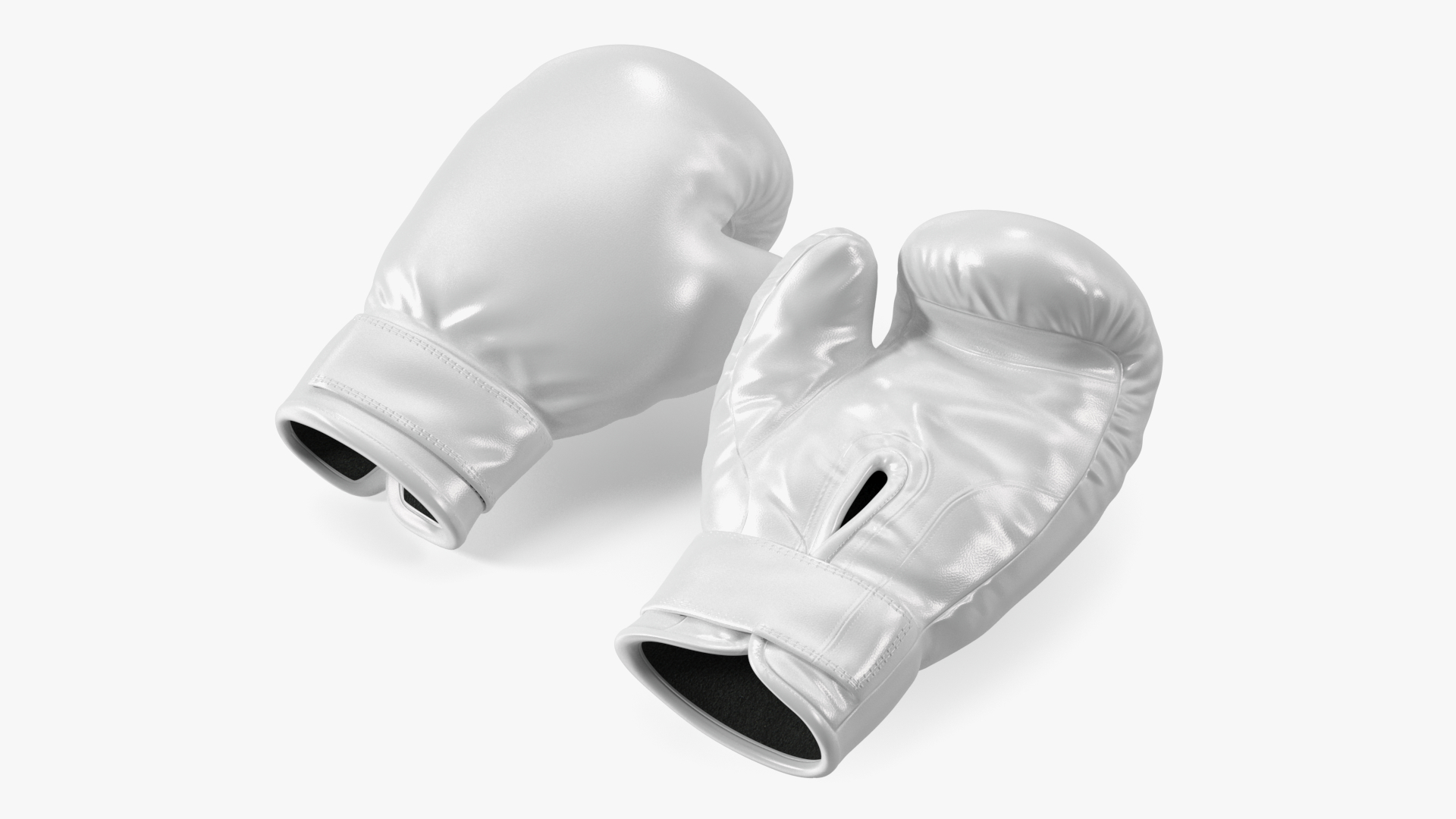 3D White Sparring Boxing Gloves model