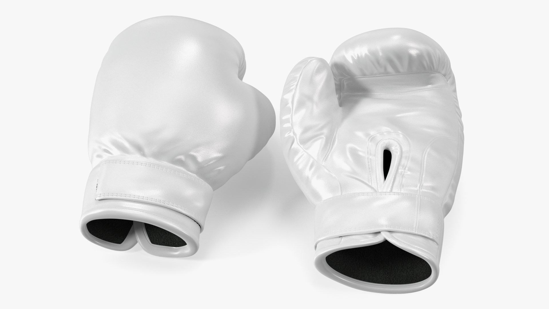 3D White Sparring Boxing Gloves model