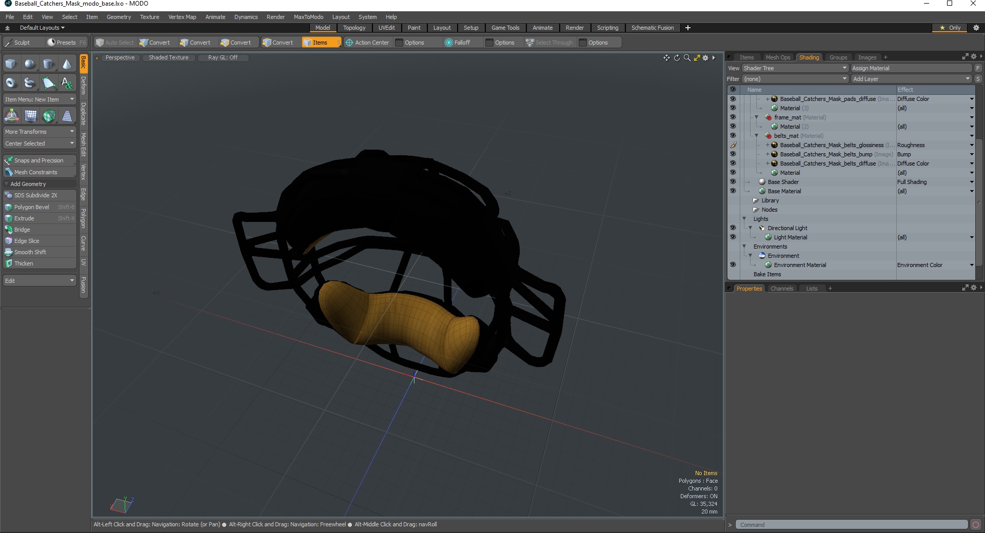 Baseball Catchers Mask 3D