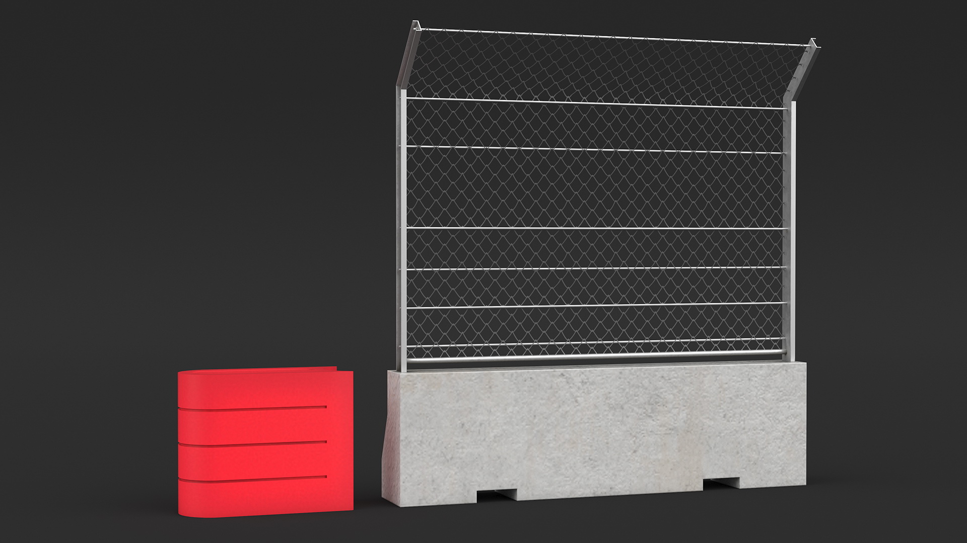 3D Pit Wall Barrier Roadblock