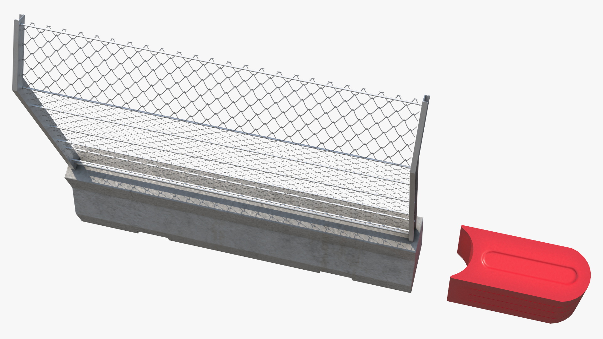 3D Pit Wall Barrier Roadblock