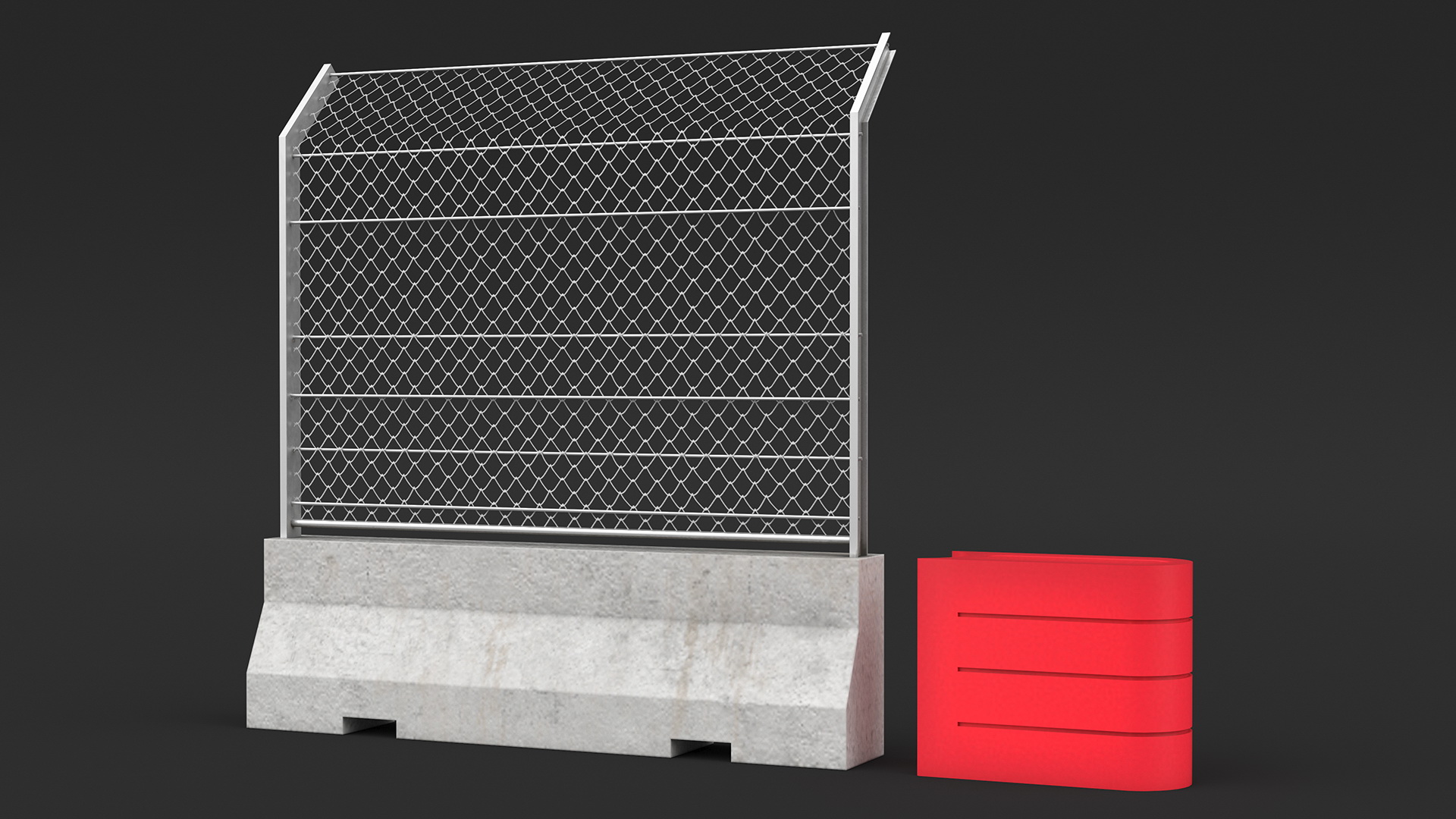 3D Pit Wall Barrier Roadblock