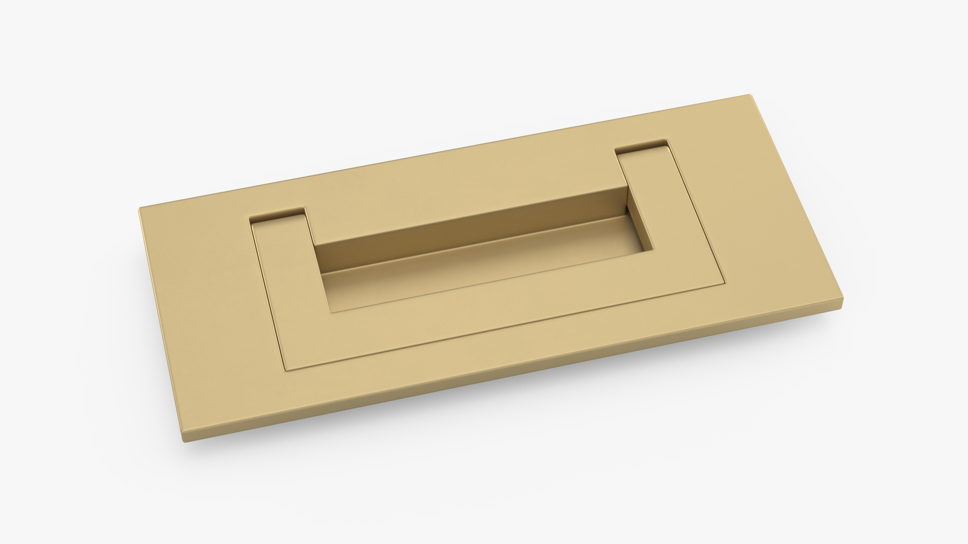 3D model Kitchen Cabinet Handle Recessed Rectangular Bronze