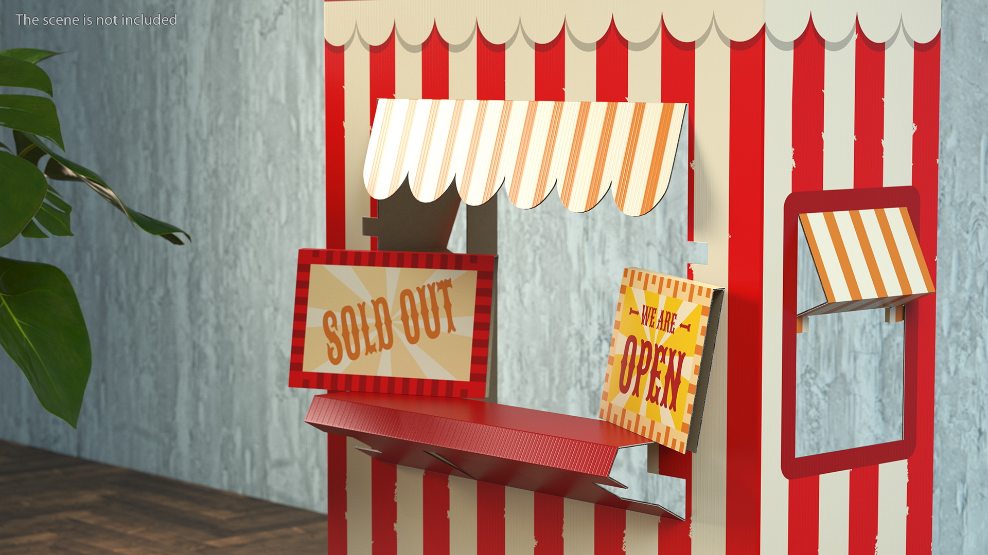 Hot Dog Booth Cardboard Stand 3D model