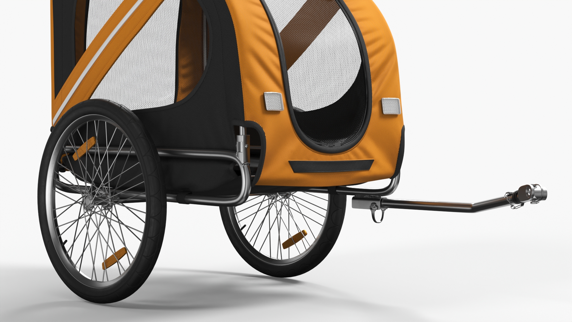 3D Pet Bike Trailer Yellow model