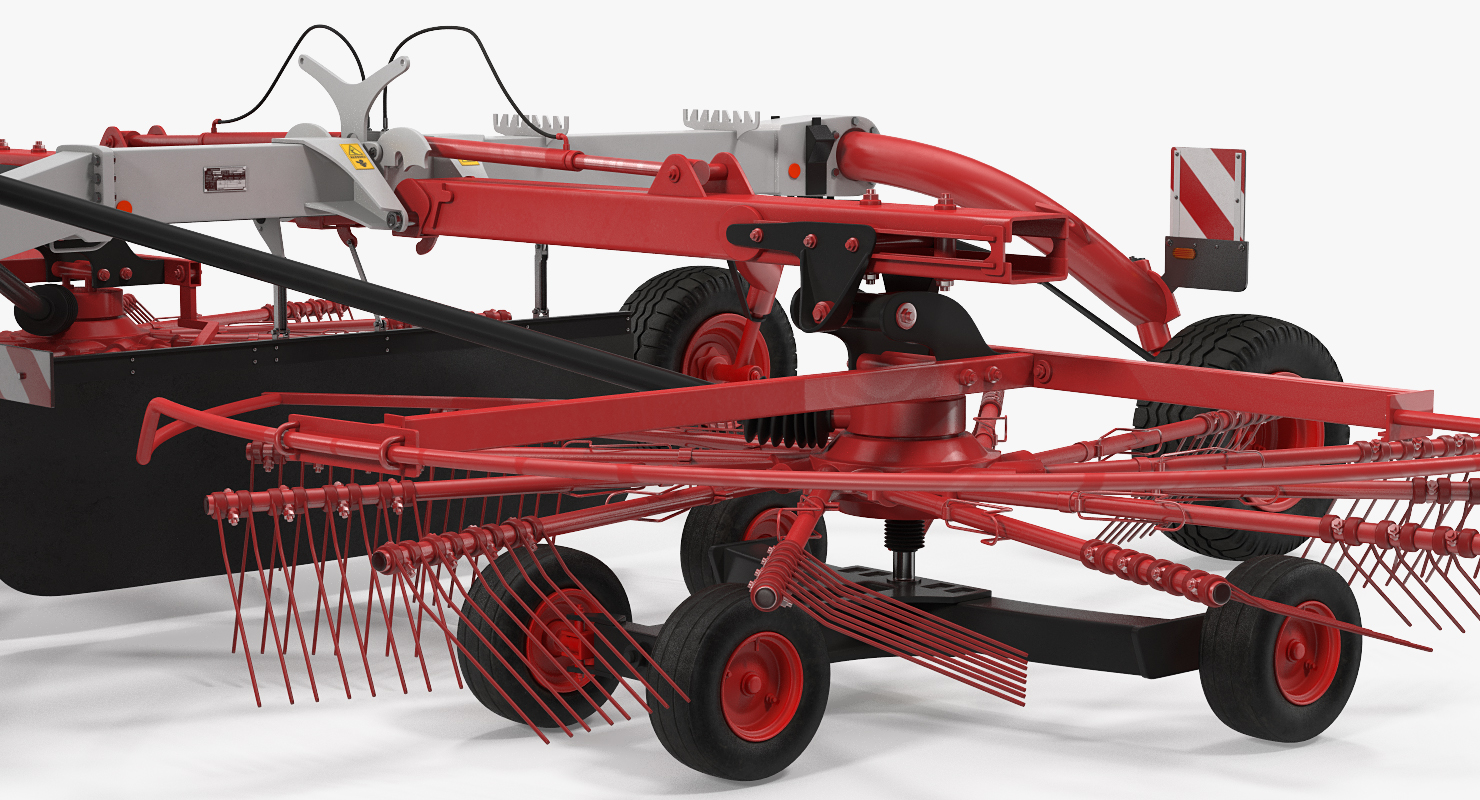 Tractor with Twin Rotary Rake Generic 3D