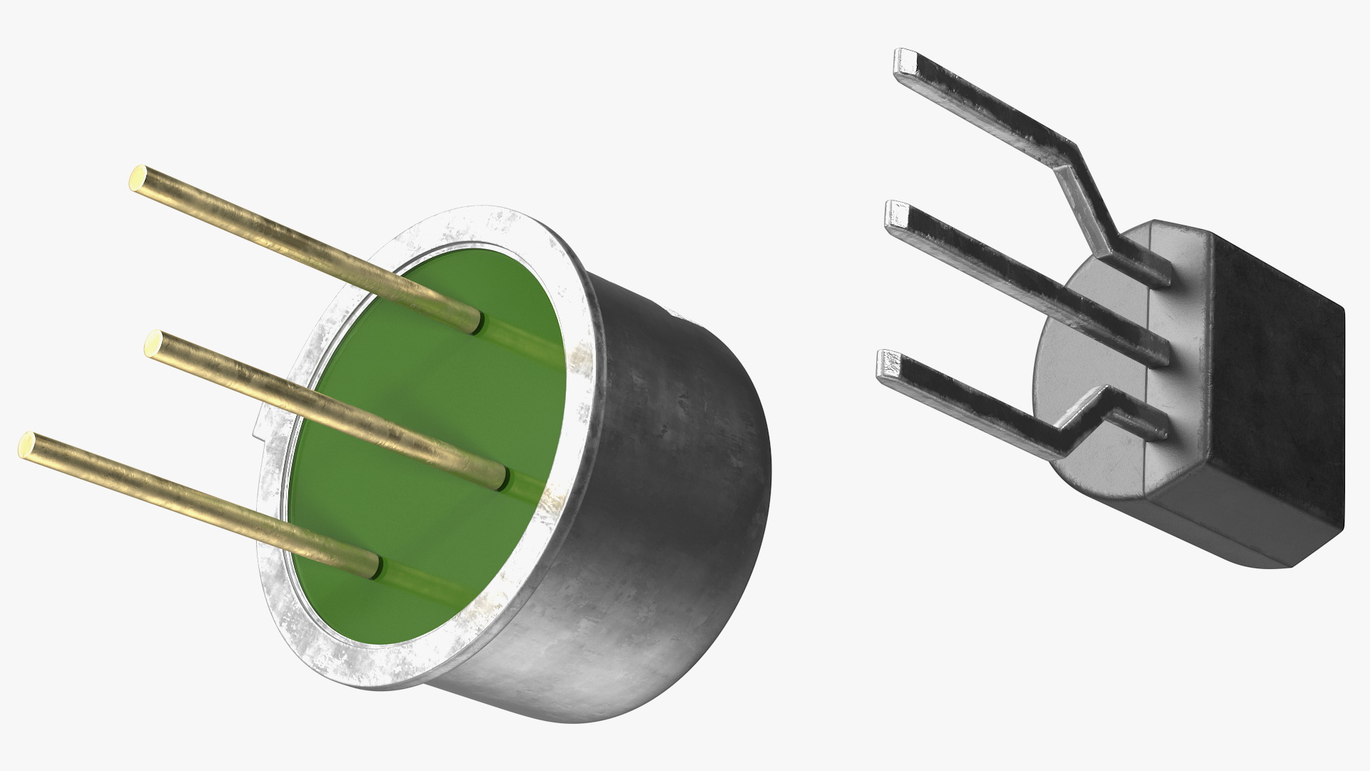 3D Active Electronics Components Set model