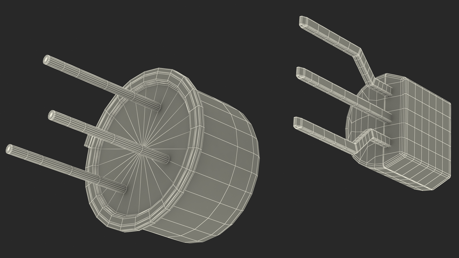 3D Active Electronics Components Set model