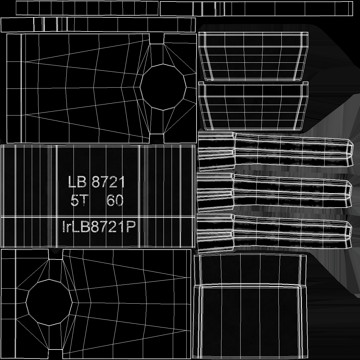 3D Active Electronics Components Set model