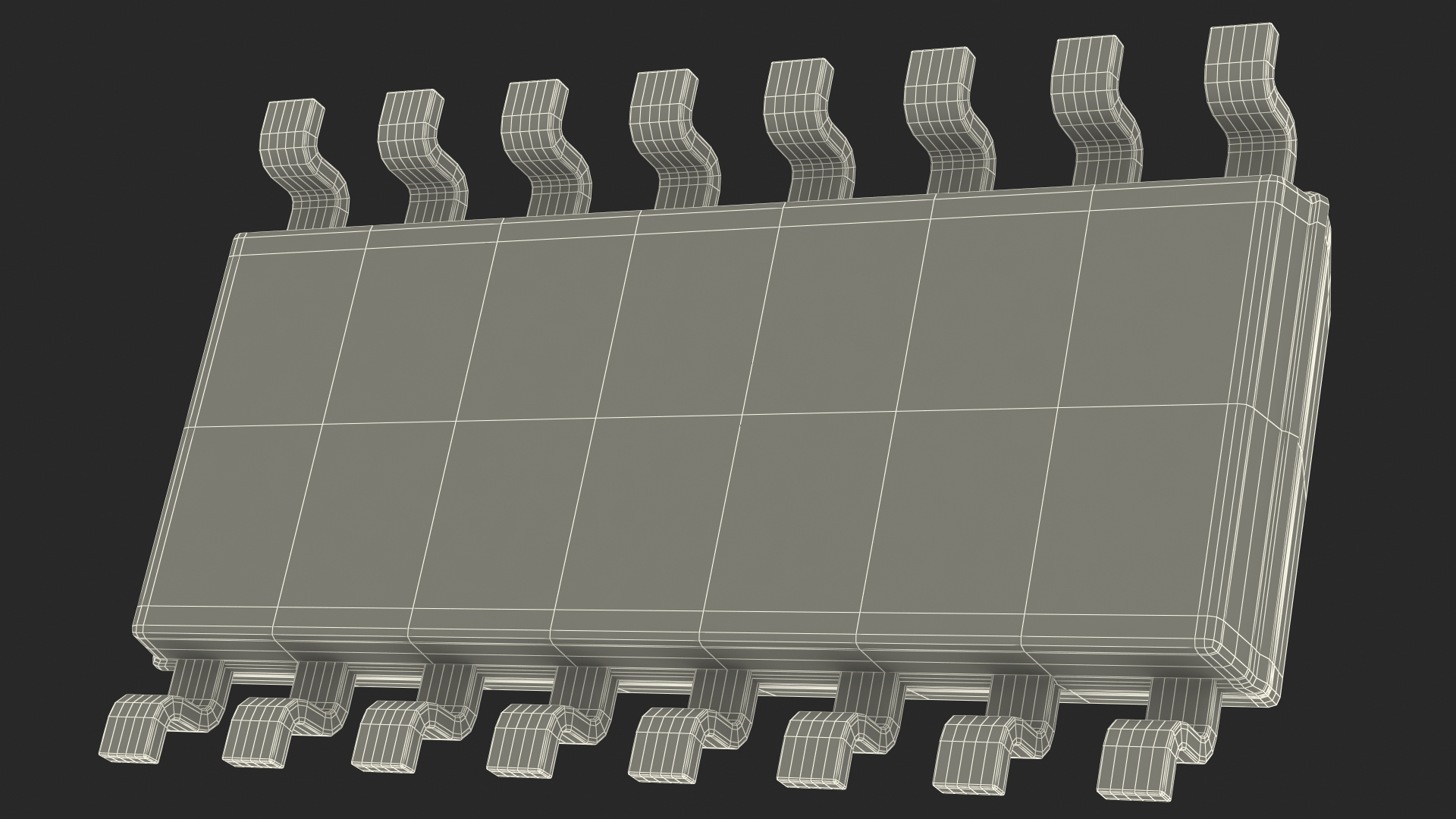 3D Active Electronics Components Set model