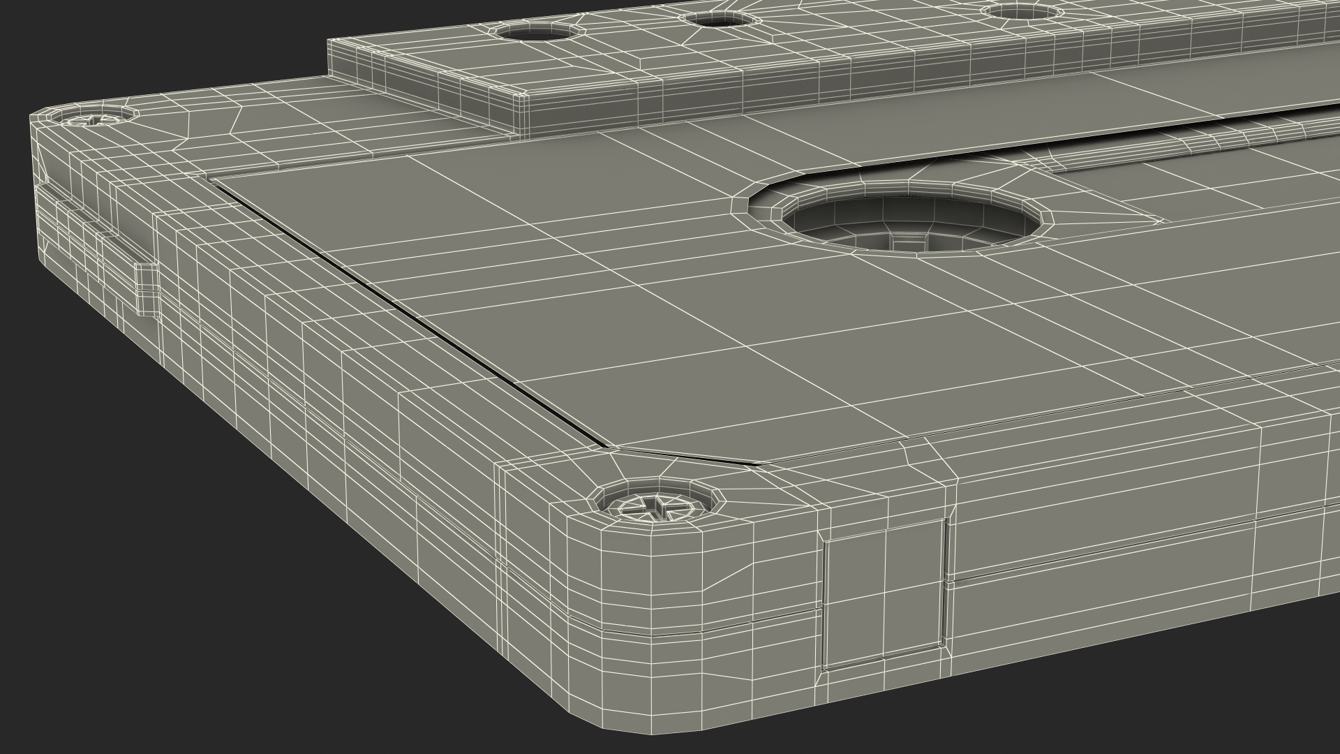 Black Cassette Tape 3D model