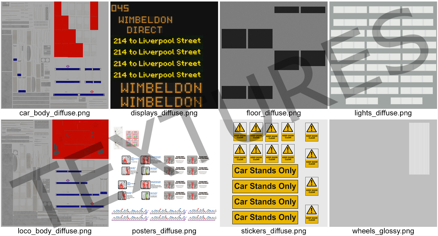 London Subway S8 Wagon 3D