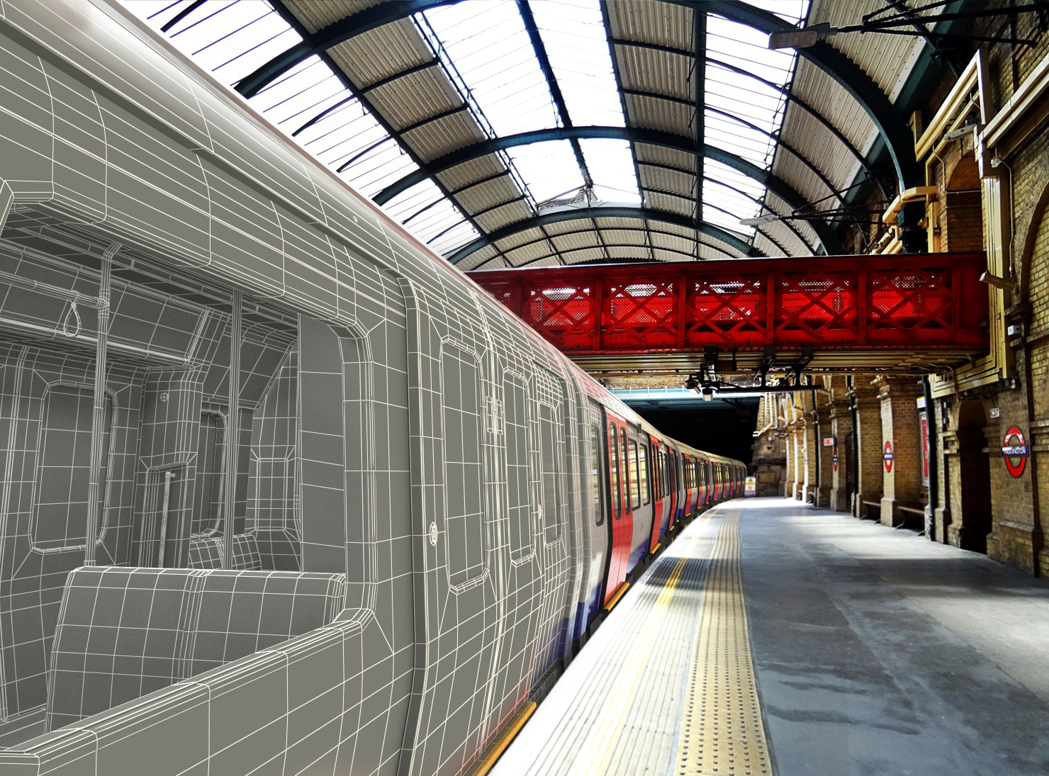 London Subway S8 Wagon 3D