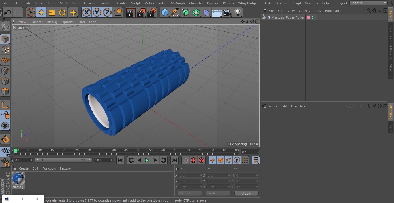 Massage Foam Roller 3D model