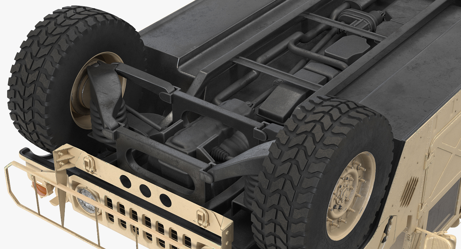 3D HMMWV M998 Simple Interior Desert model