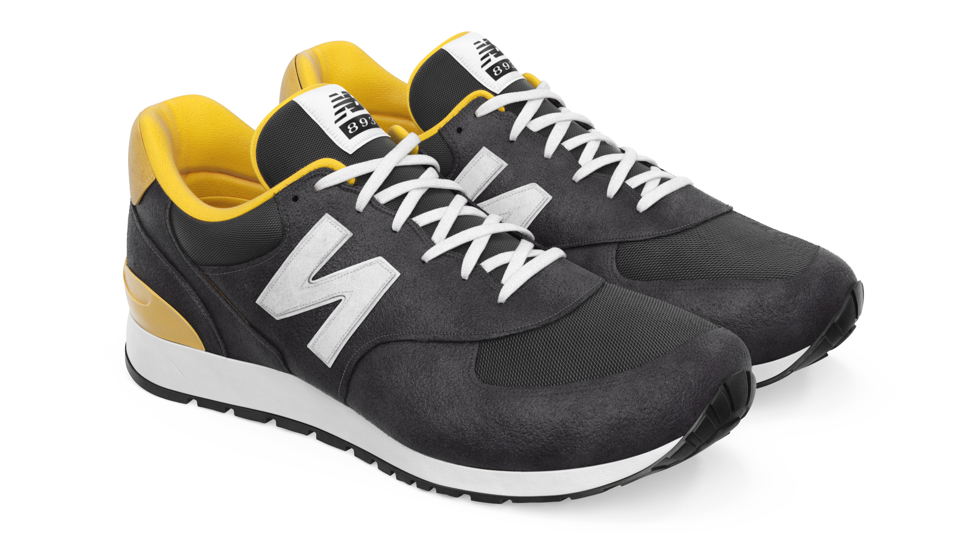 3D model New Balance Black Core Sneakers Fur