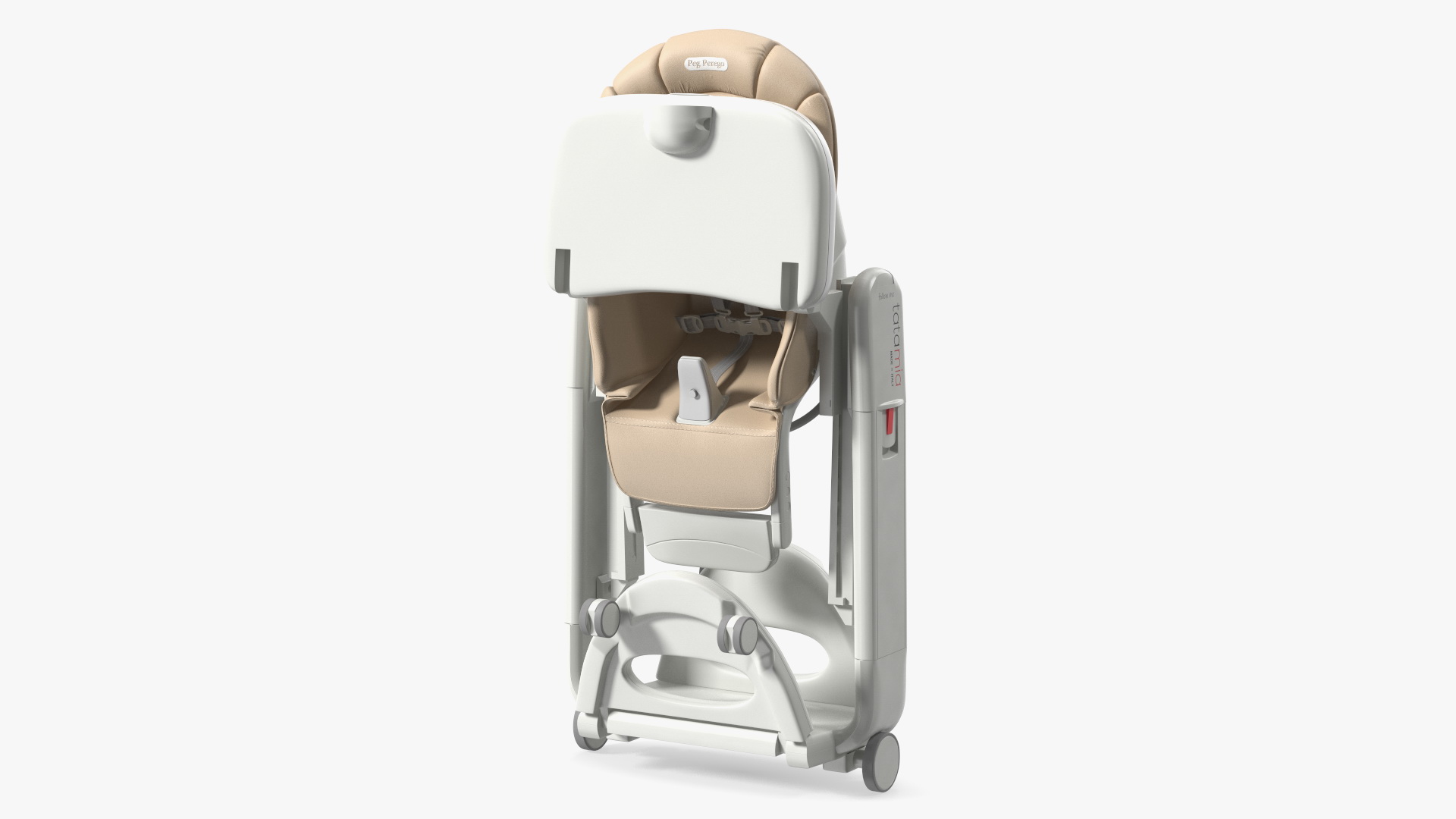 3D Compact Tatamia High Chair Vertical Beige Rigged model