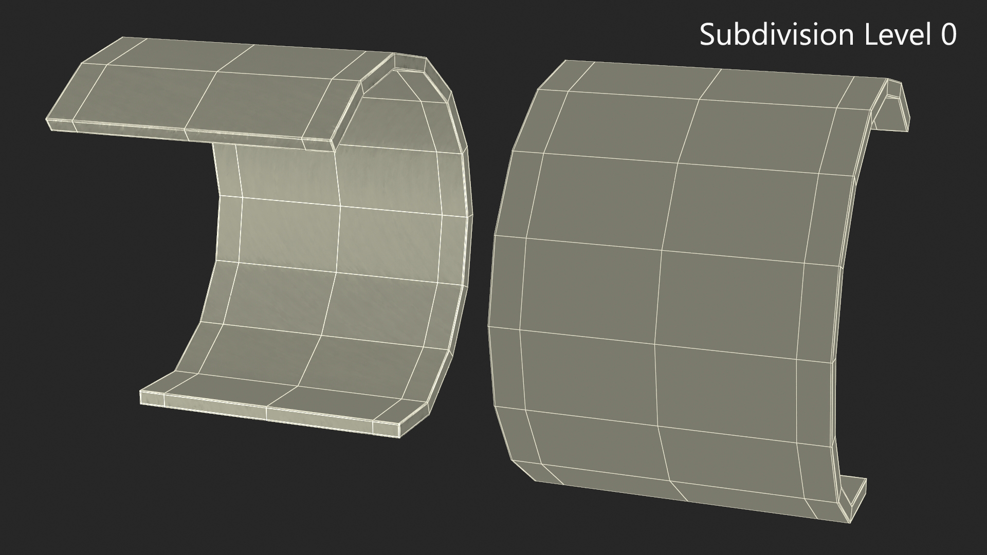 C Shaped Stool 3D model