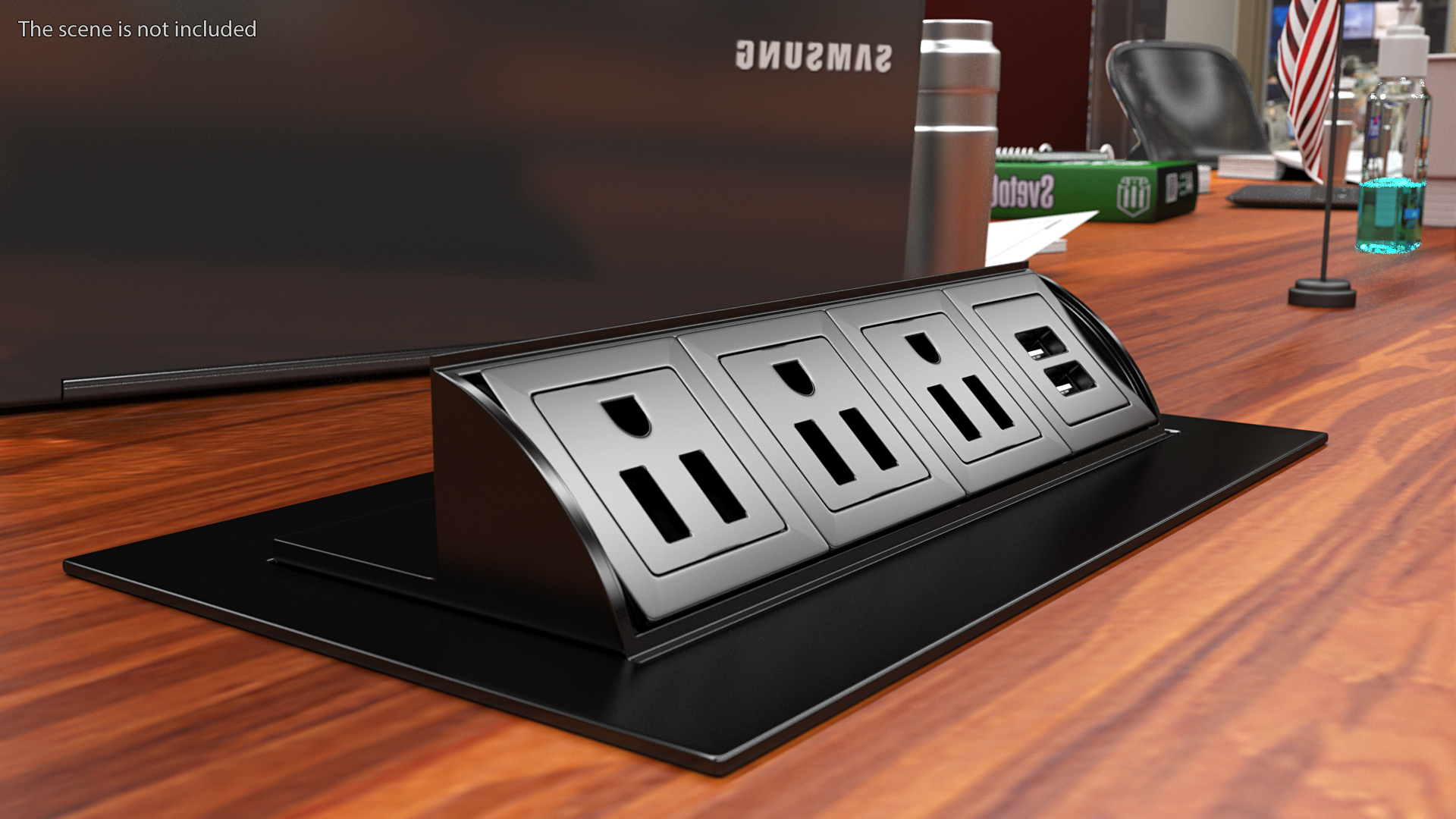 Conference Table with Power Outlets Set 3D model