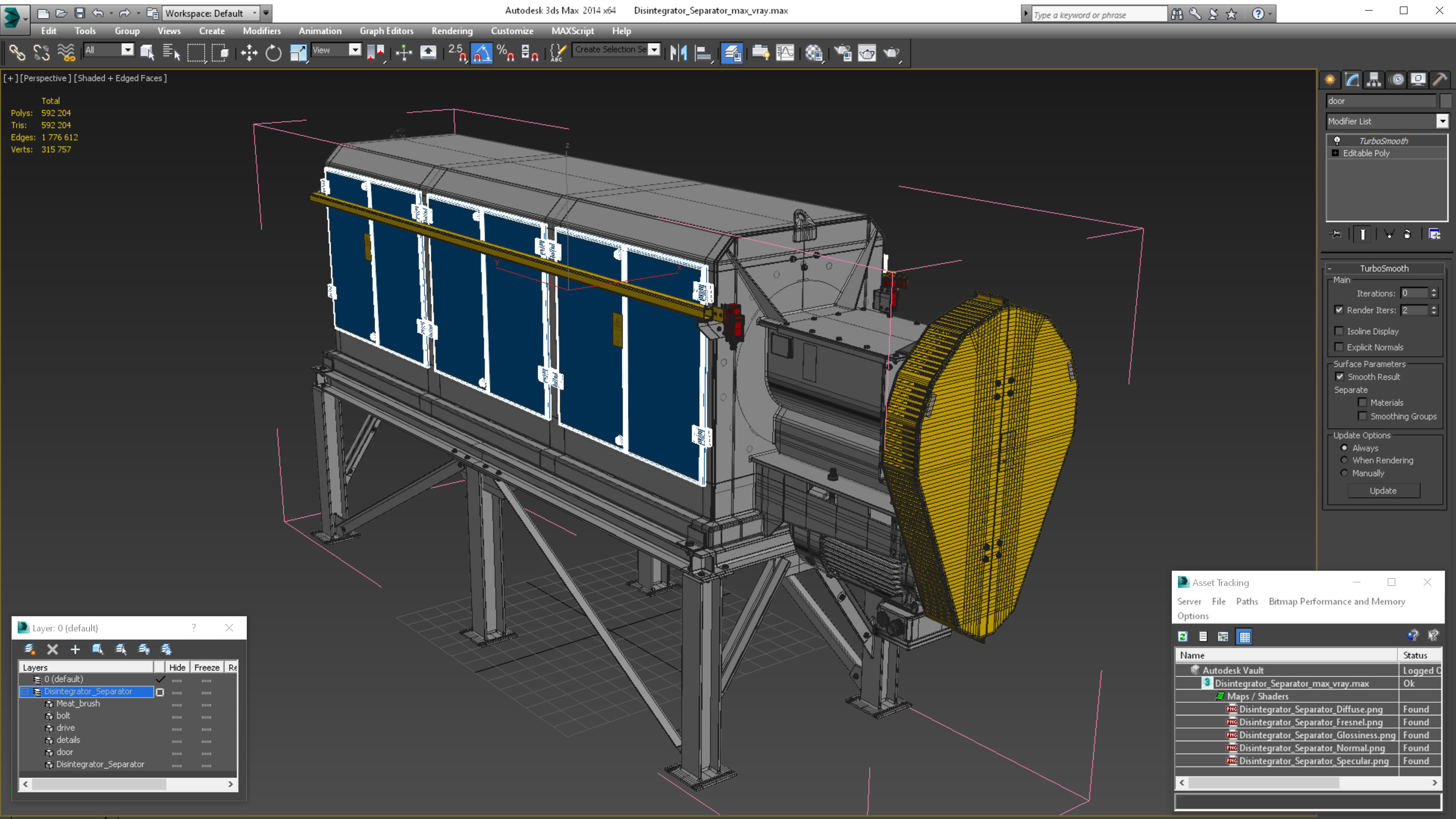 3D Disintegrator Separator model