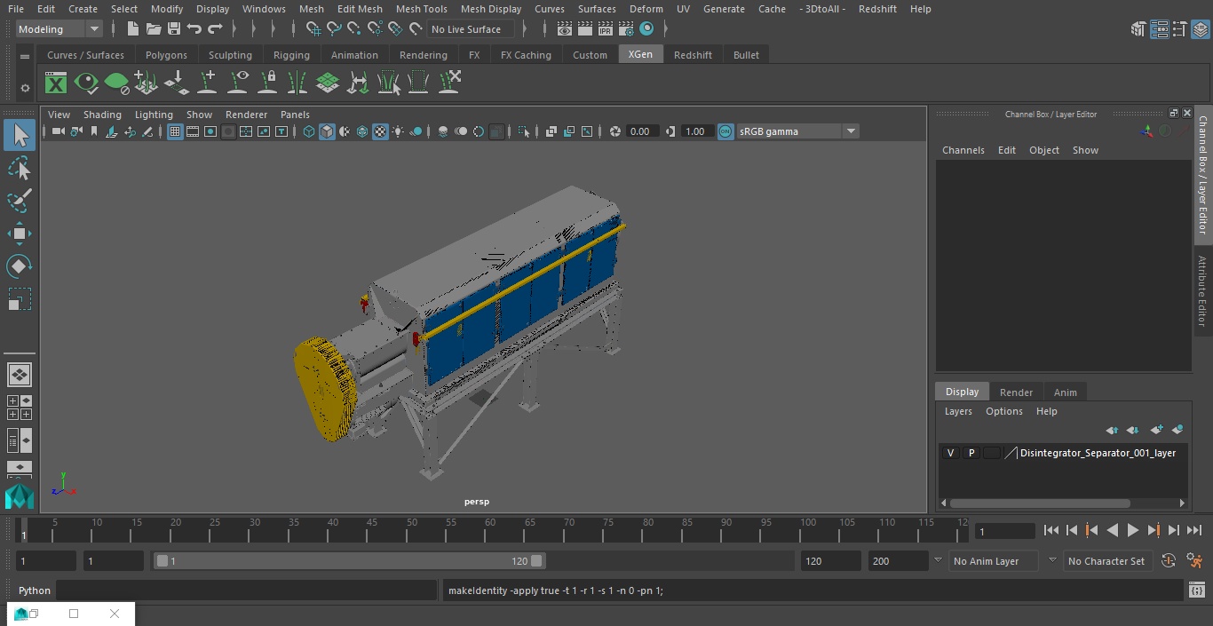 3D Disintegrator Separator model