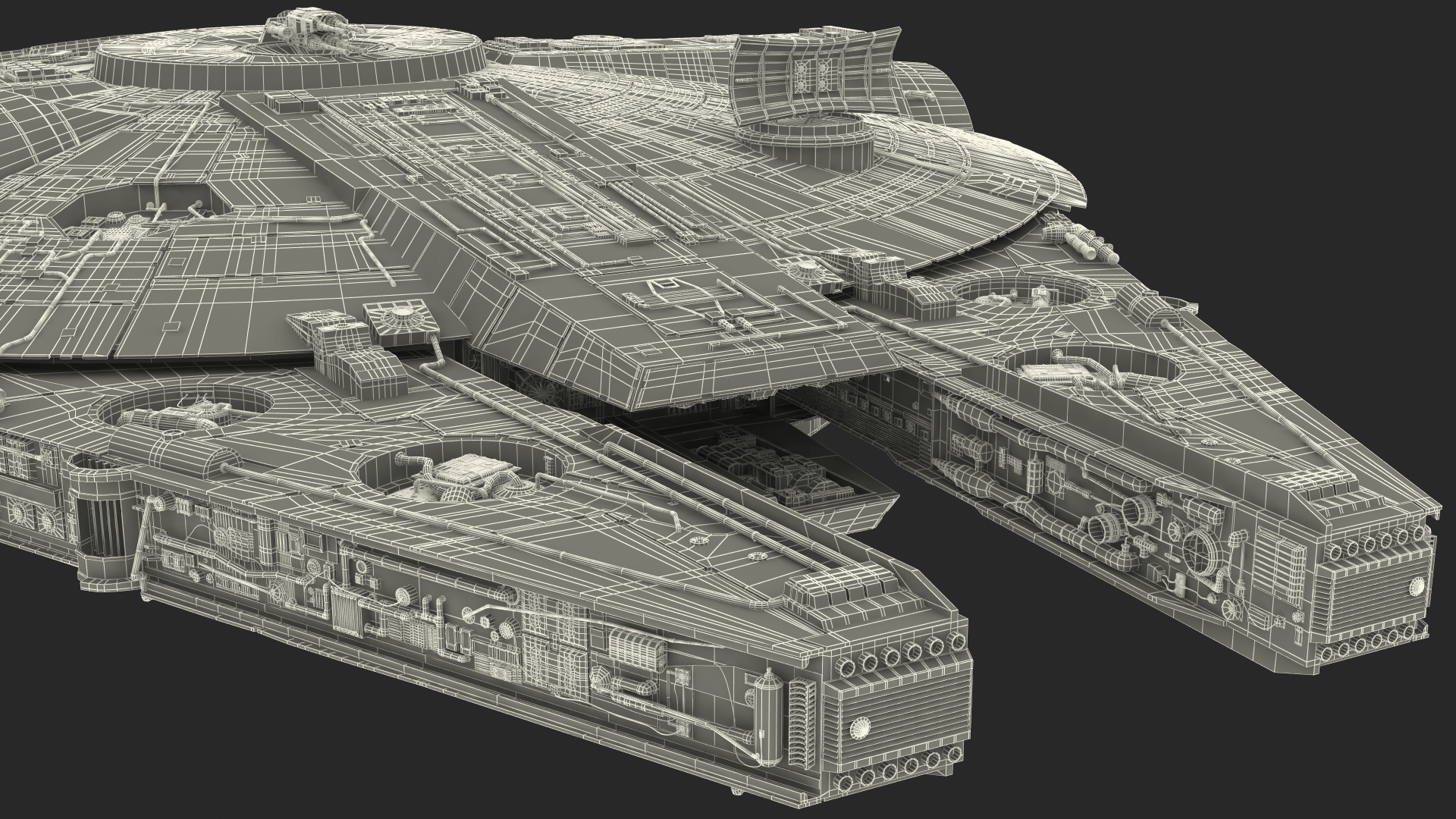 3D Millennium Falcon Spacecraft model