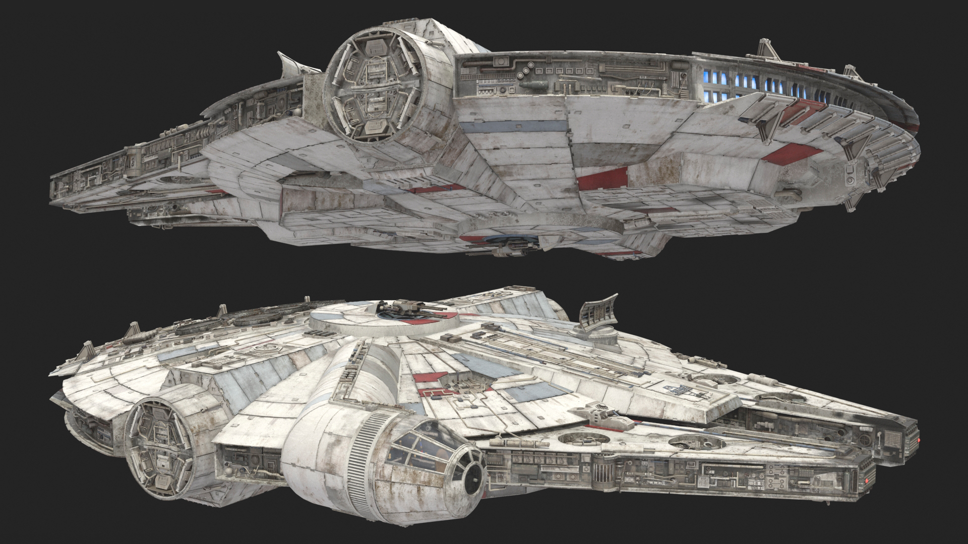 3D Millennium Falcon Spacecraft model