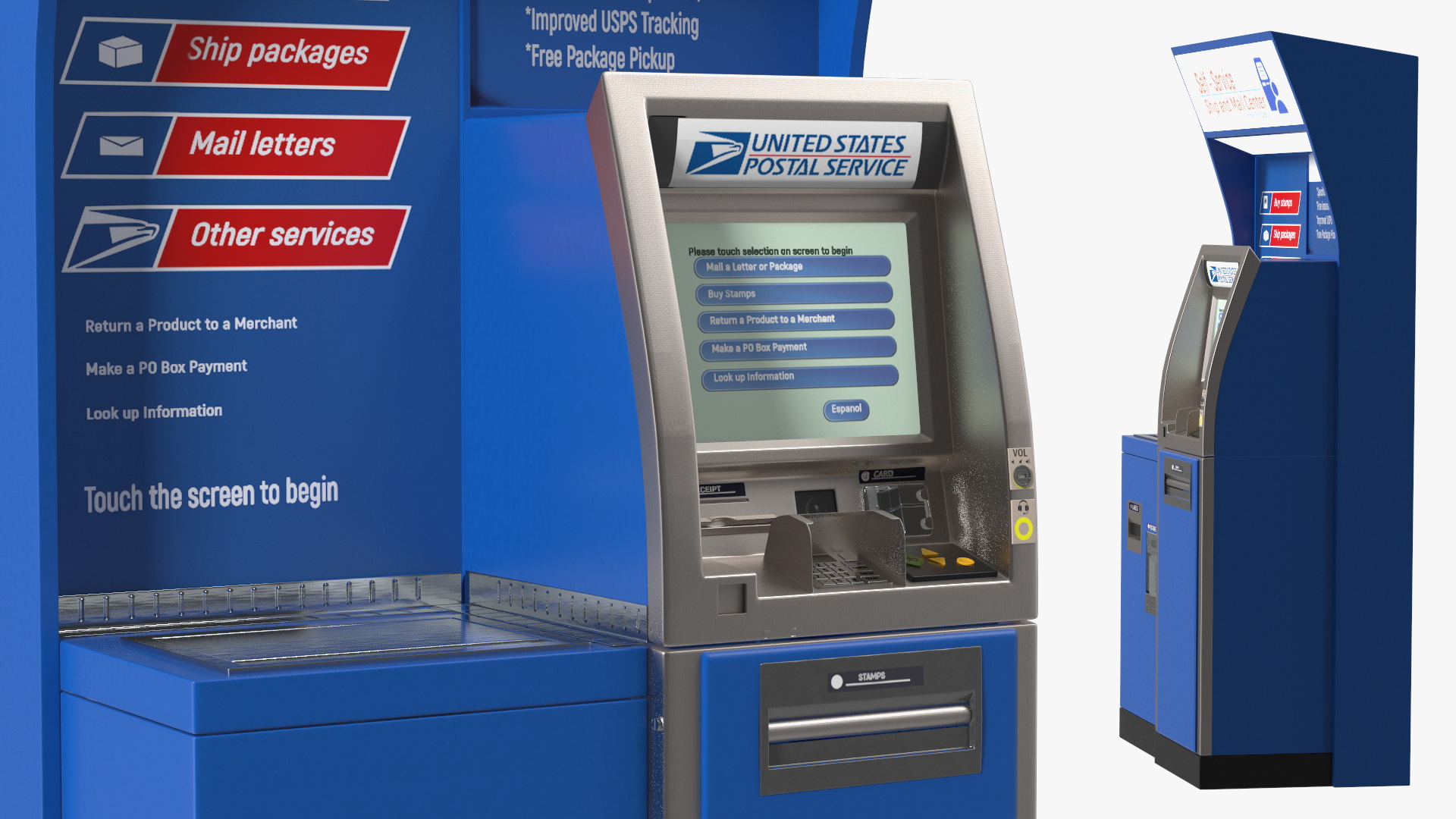 United States Postal Self Service Kiosk 3D model