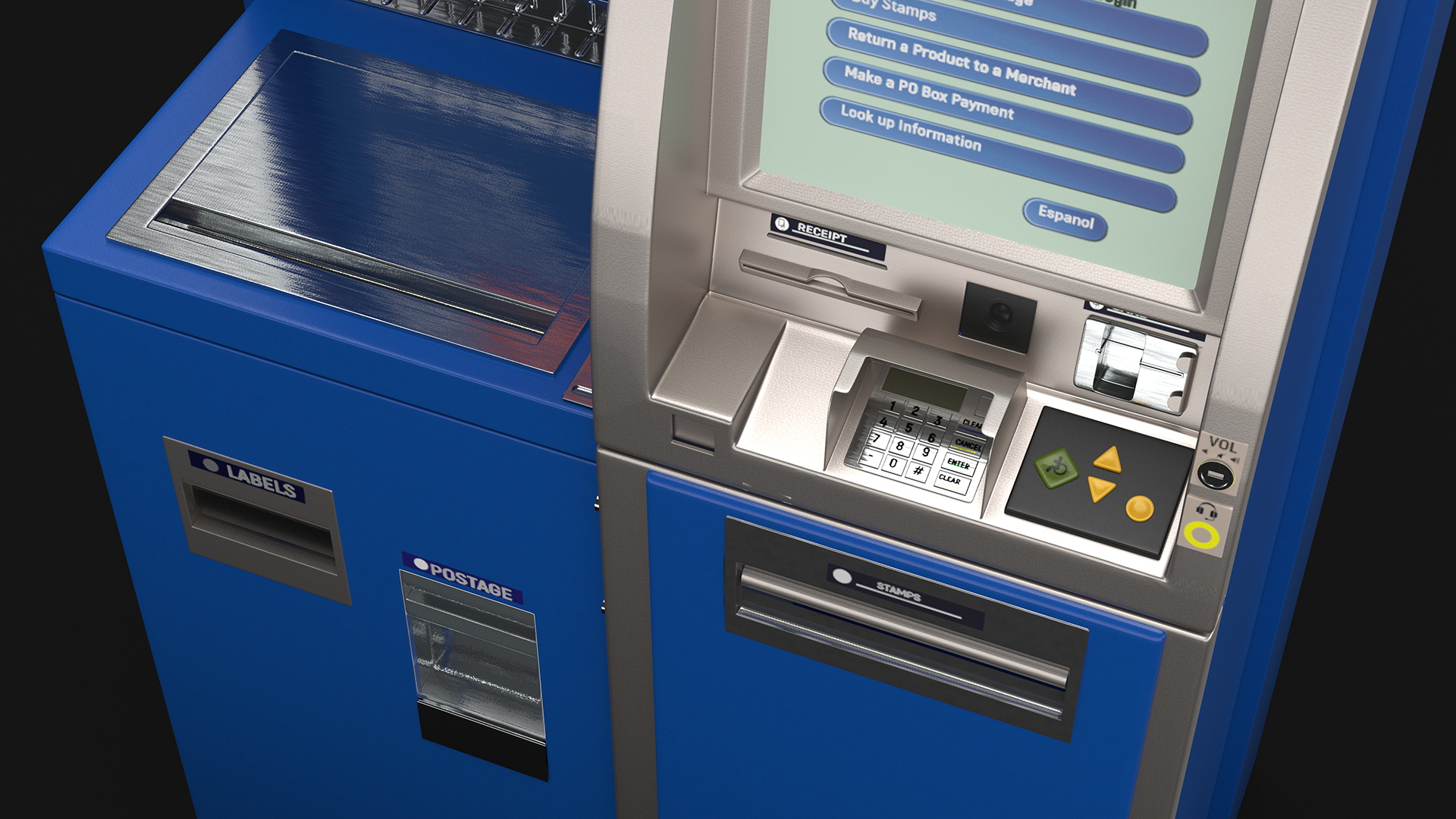 United States Postal Self Service Kiosk 3D model