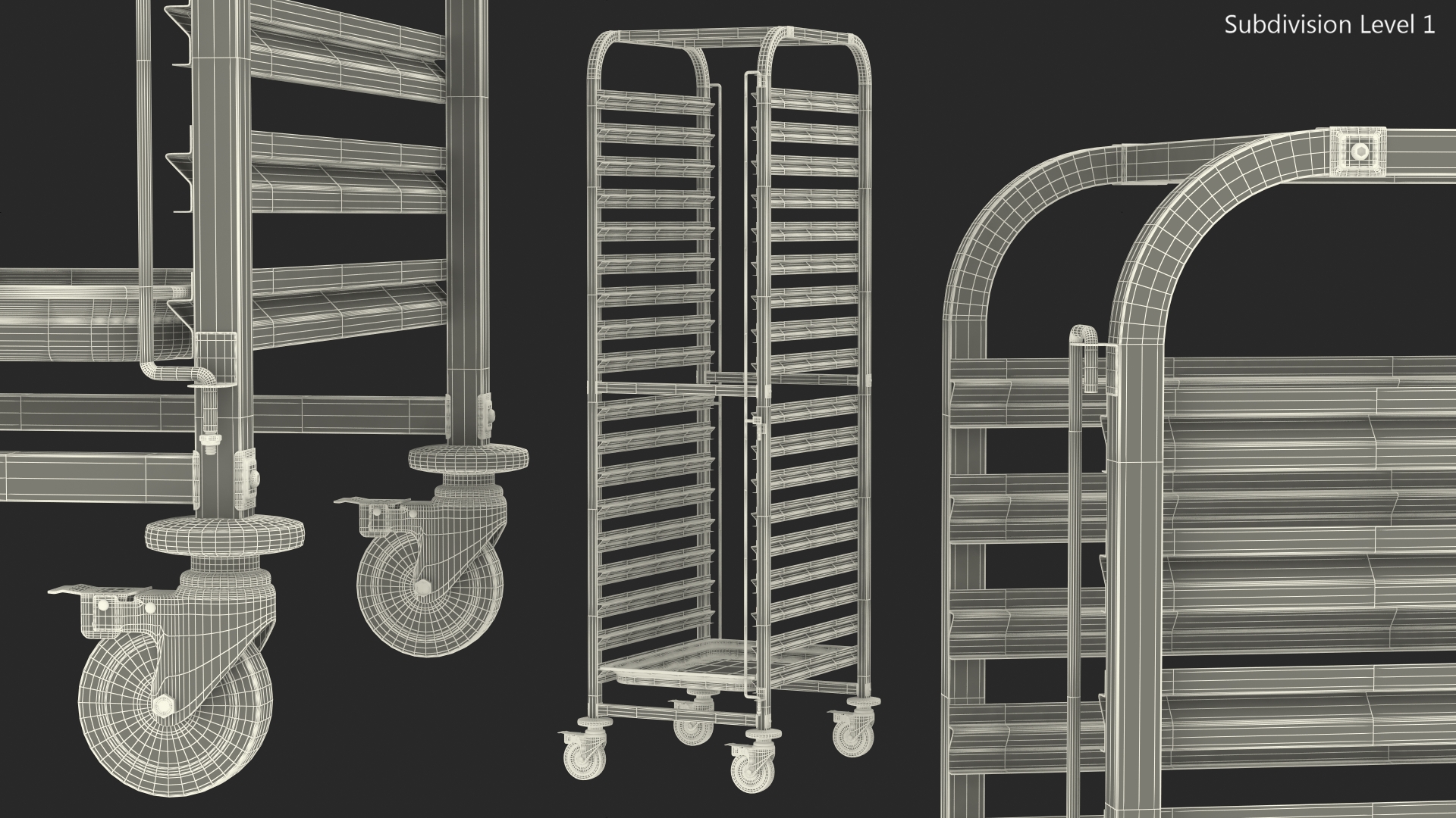 3D model Shelved Trolley LIAM