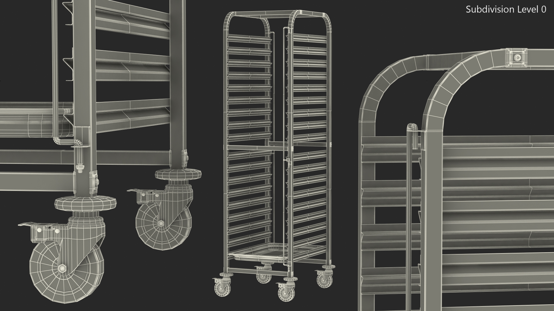 3D model Shelved Trolley LIAM