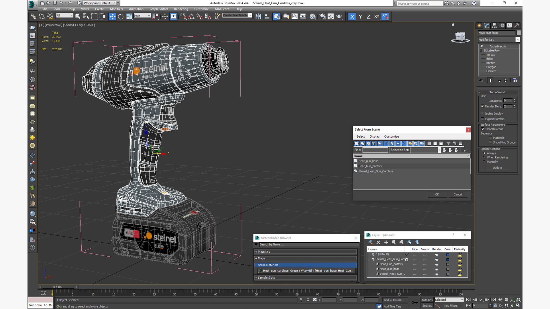 3D model Steinel Heat Gun Cordless