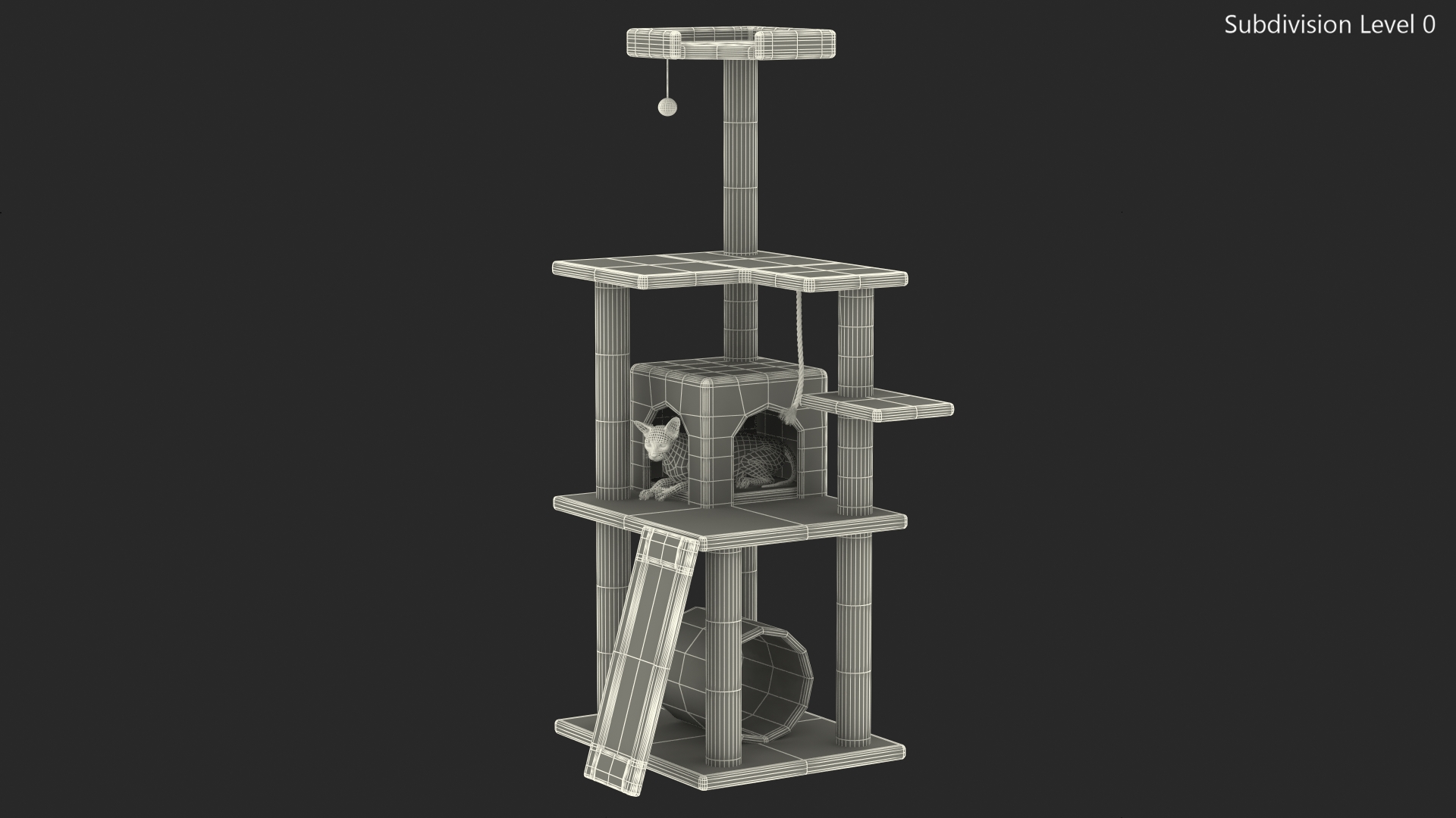 3D model Cat Tree 5-Level with Cat