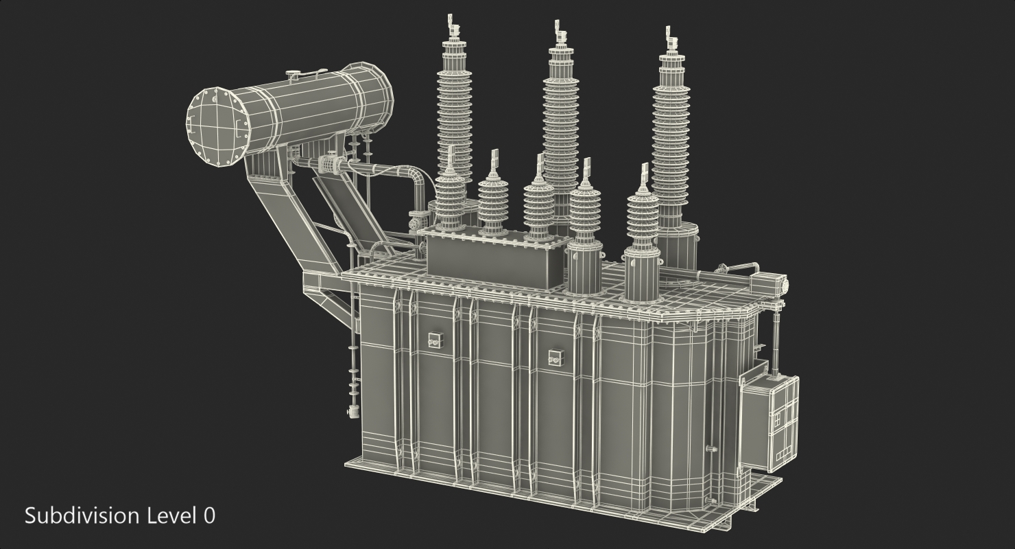 3D Three Phase Transformer model