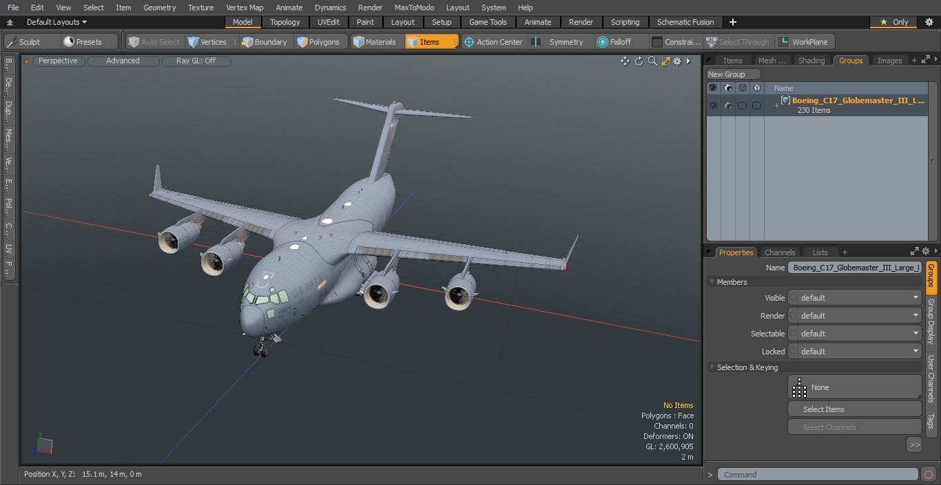 3D model Boeing C17 Globemaster III Large Military Transport Aircraft