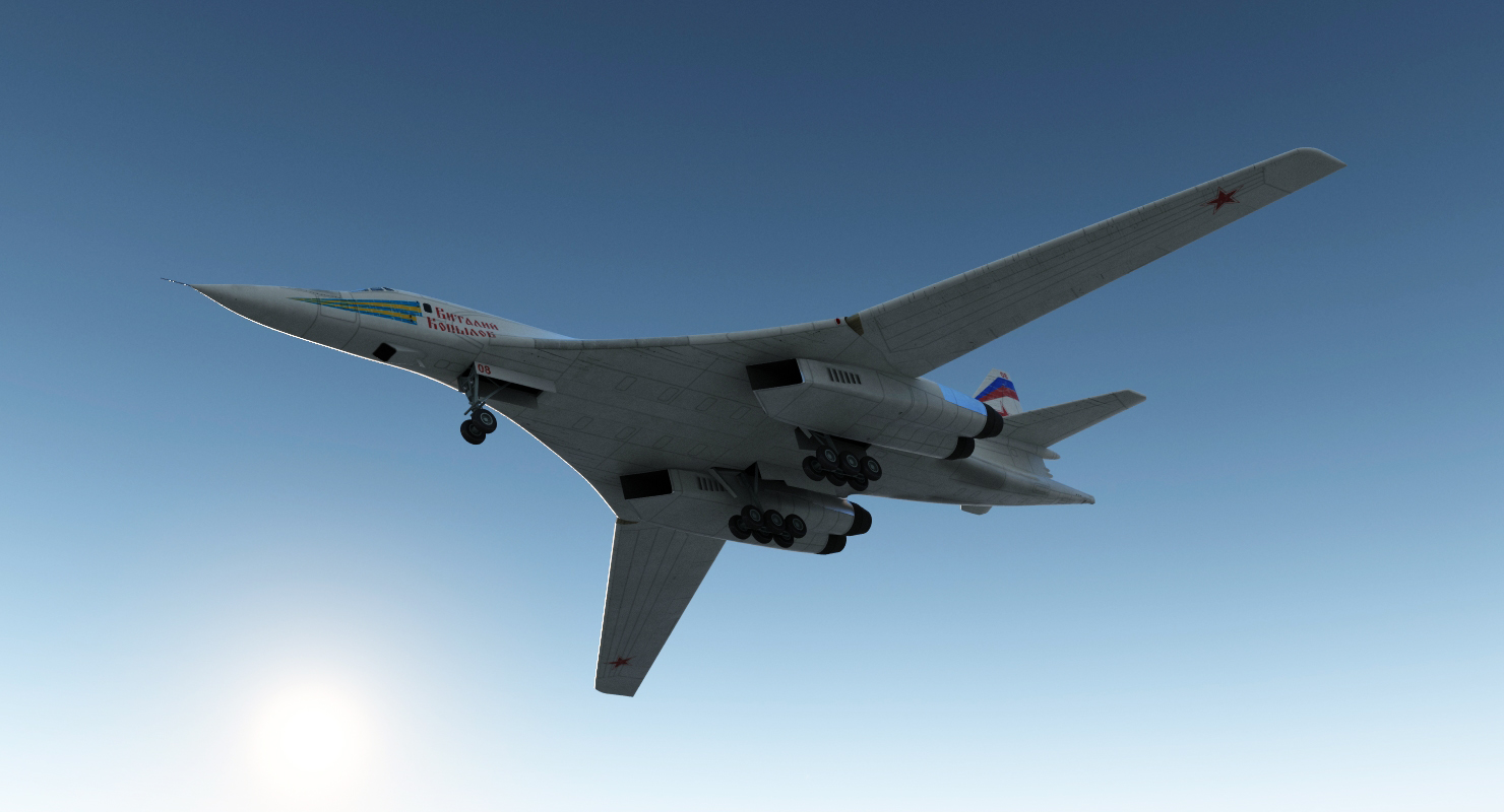 3D Strategic Bomber Tupolev Tu 160 Blackjack Rigged model