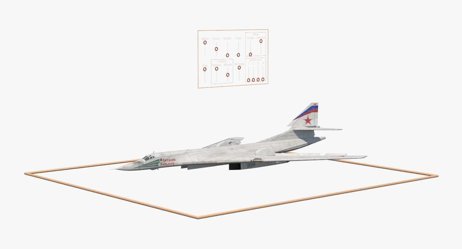 3D Strategic Bomber Tupolev Tu 160 Blackjack Rigged model