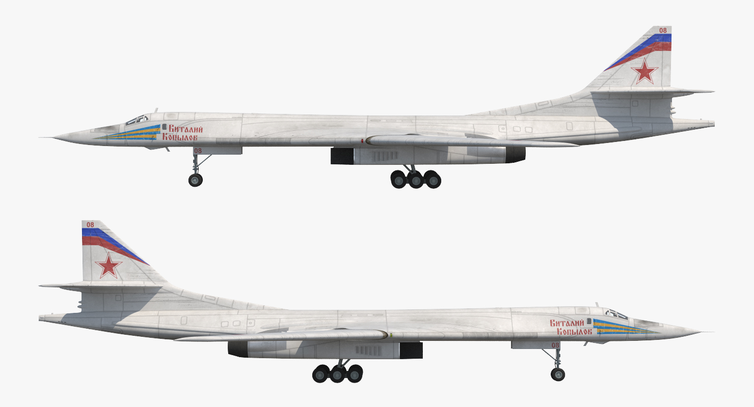 3D Strategic Bomber Tupolev Tu 160 Blackjack Rigged model