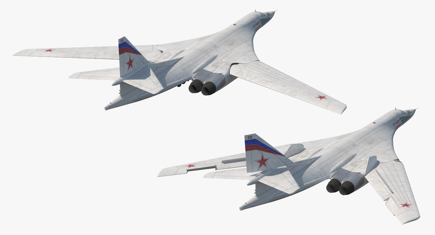 3D Strategic Bomber Tupolev Tu 160 Blackjack Rigged model