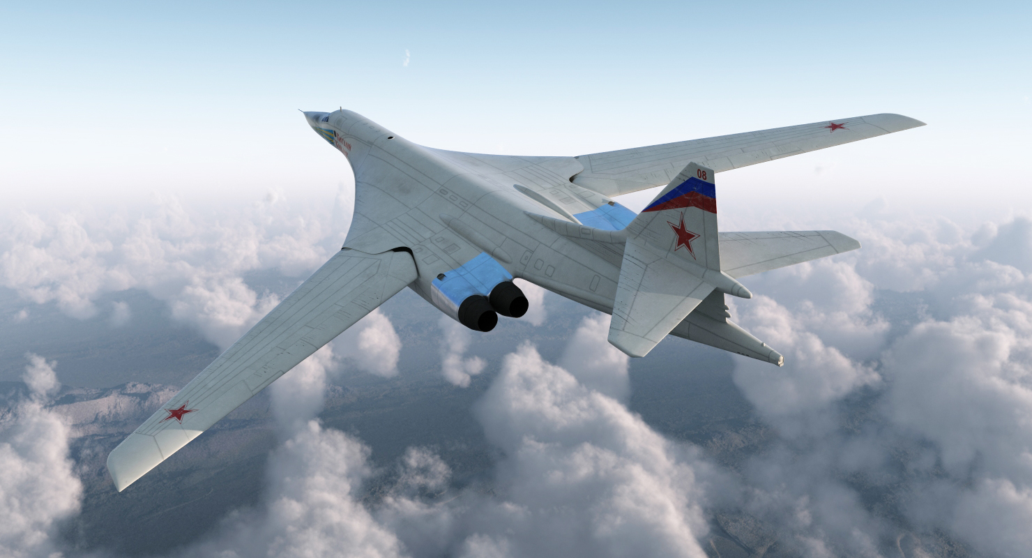 3D Strategic Bomber Tupolev Tu 160 Blackjack Rigged model