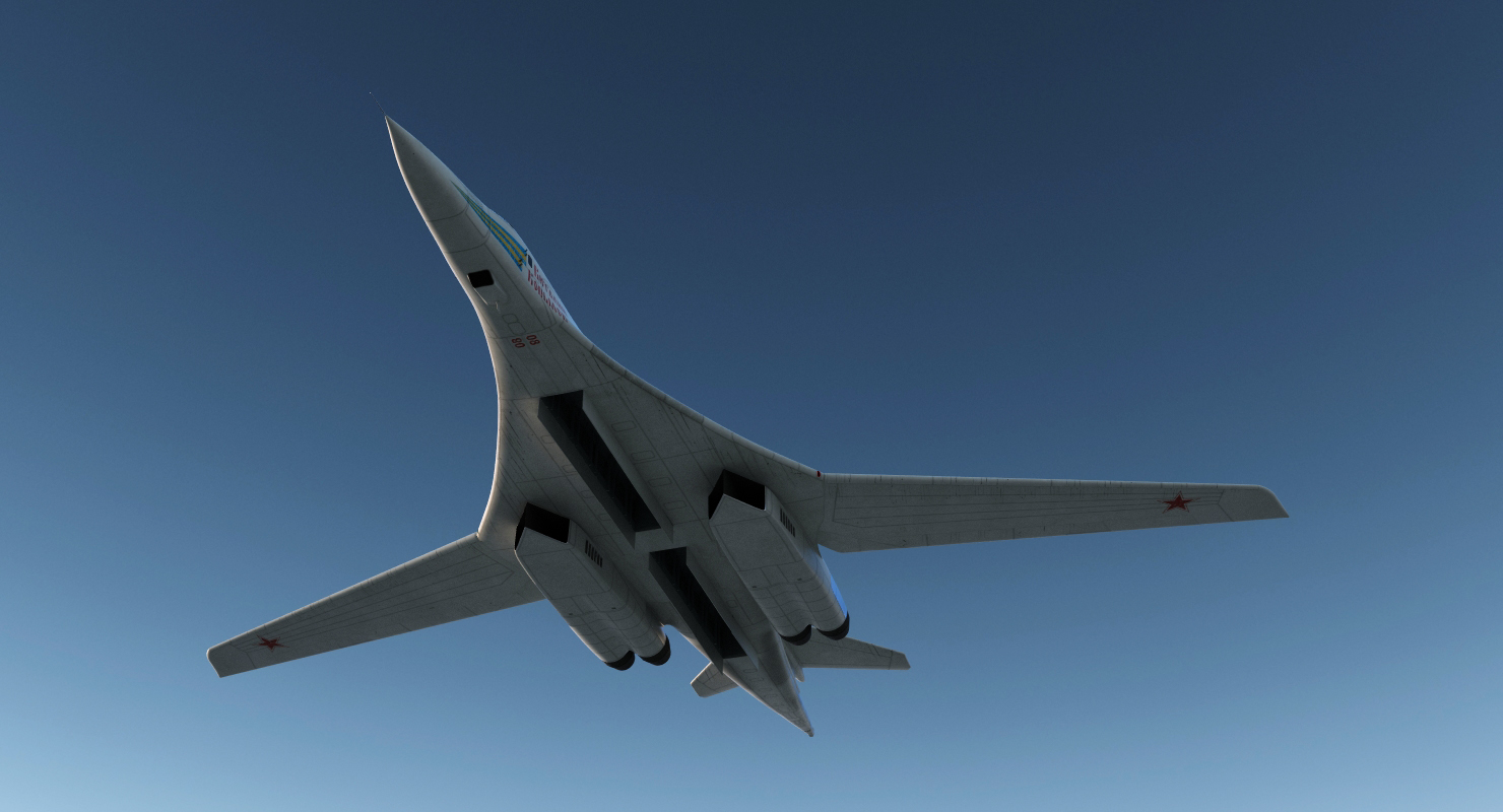 3D Strategic Bomber Tupolev Tu 160 Blackjack Rigged model