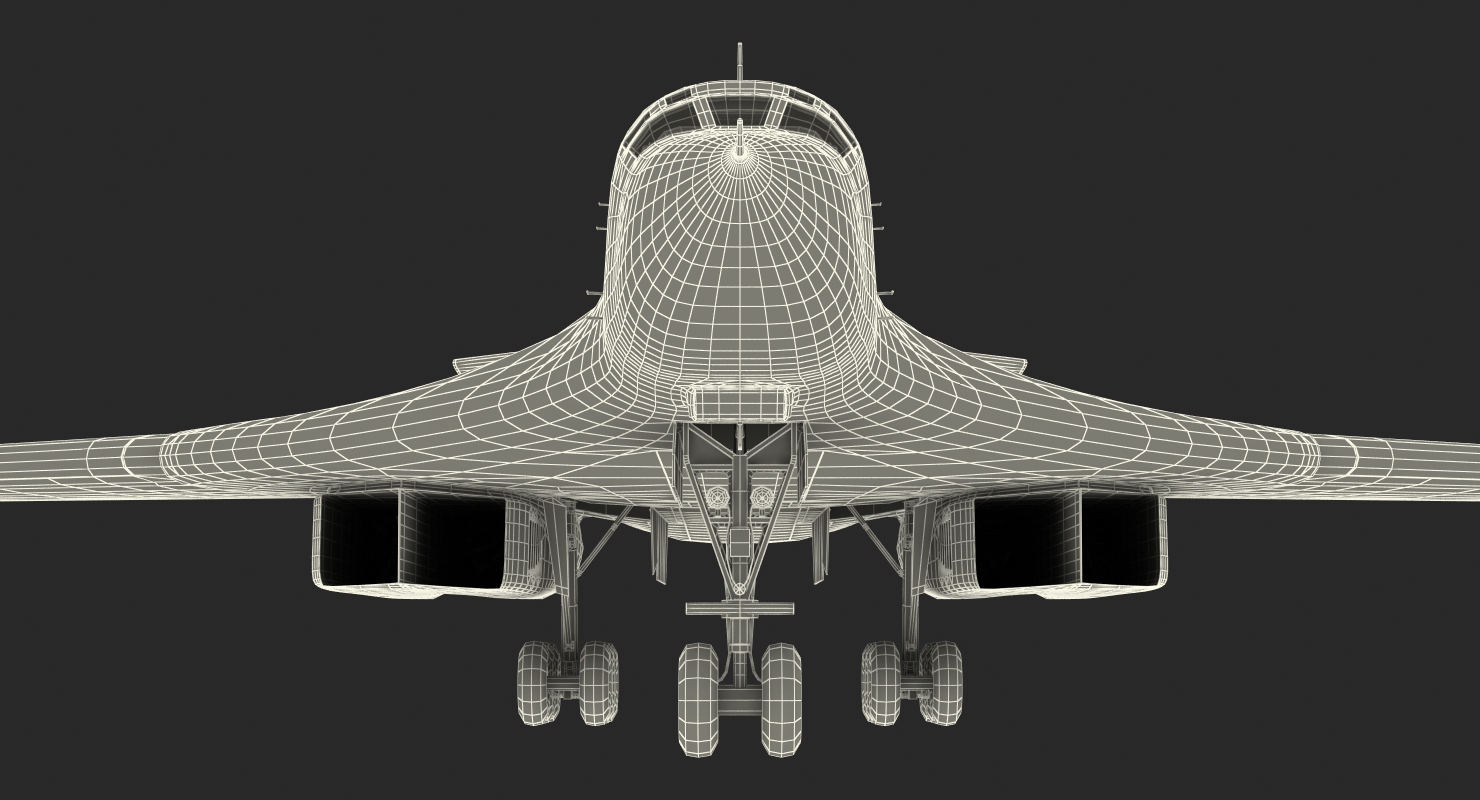 3D Strategic Bomber Tupolev Tu 160 Blackjack Rigged model