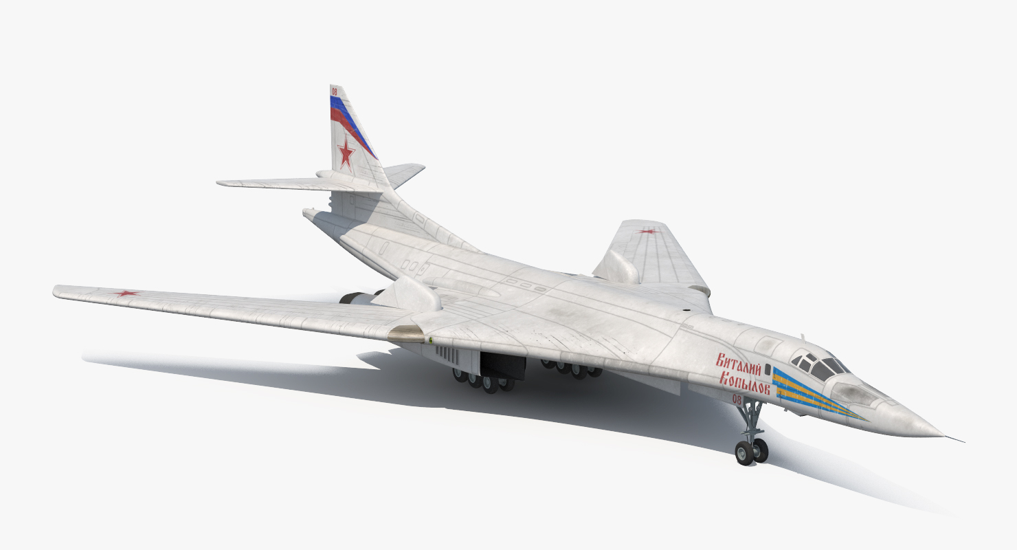 3D Strategic Bomber Tupolev Tu 160 Blackjack Rigged model