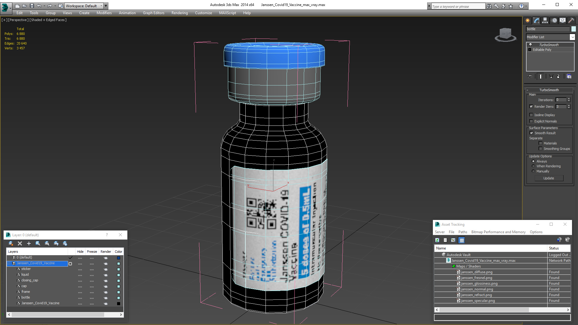 3D Janssen Covid19 Vaccine model