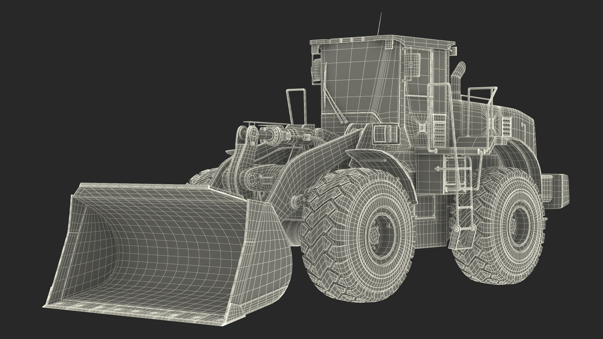 Front End Wheel Loader Rigged 3D model